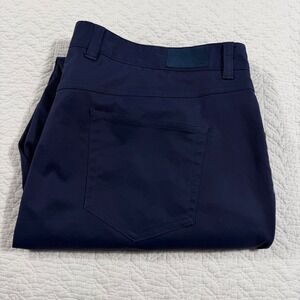 Peter Millar Mens EB66 40x30 Navy Blue Performance Five Pocket Golf Pants
